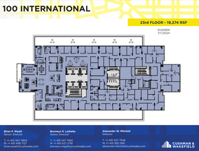 100 International Dr, Baltimore, MD for lease Floor Plan- Image 1 of 1