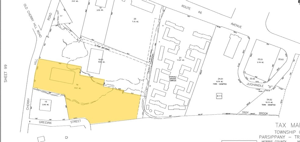 119 Cherry Hill Rd, Parsippany, NJ for lease - Plat Map - Image 2 of 5
