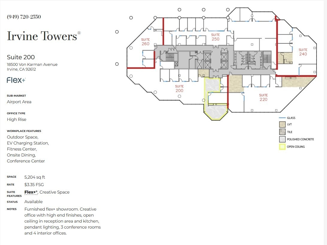18100 Von Karman Ave, Irvine, CA for lease Floor Plan- Image 1 of 1