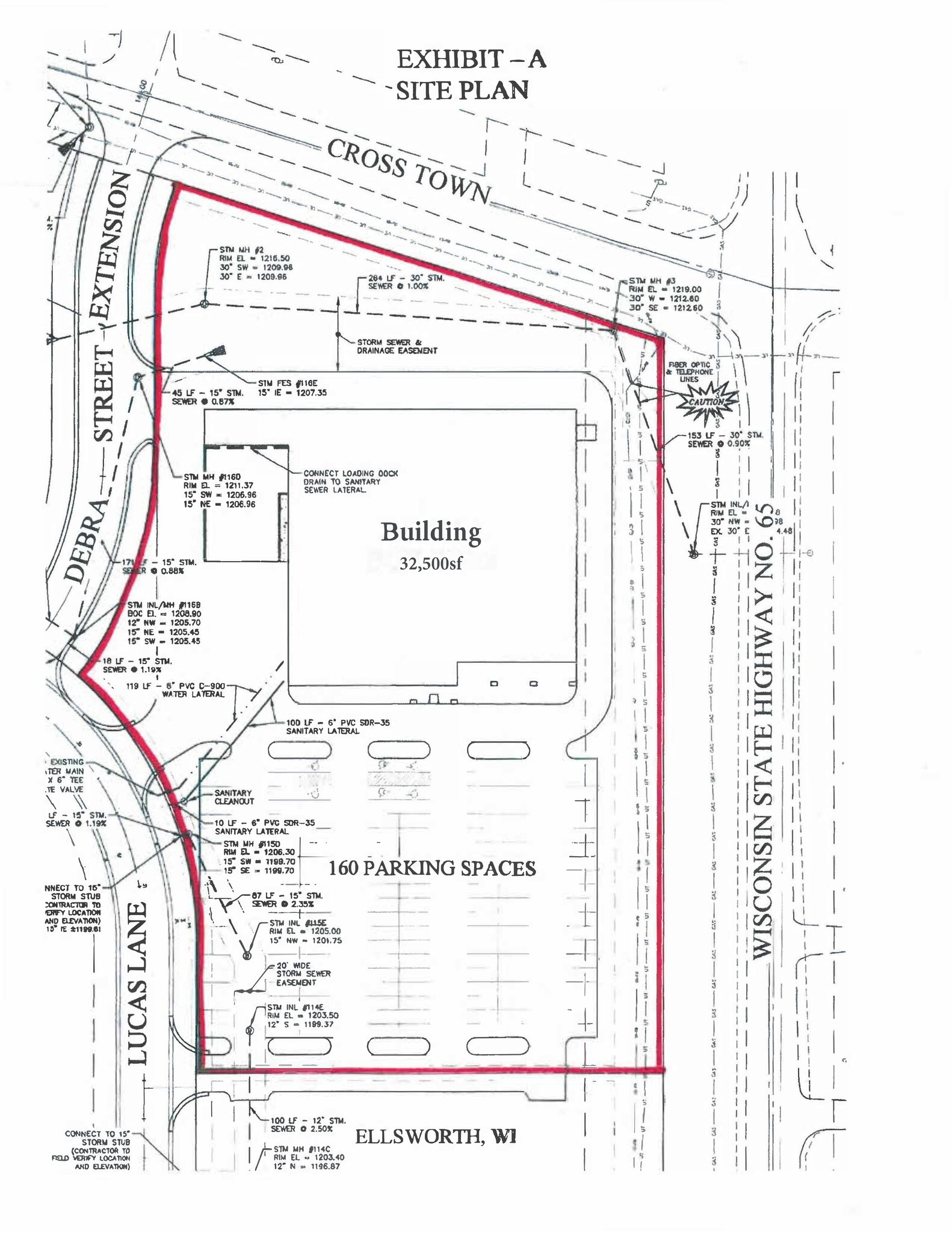 598 W Lucas Ln, Ellsworth, WI for lease Site Plan- Image 1 of 3