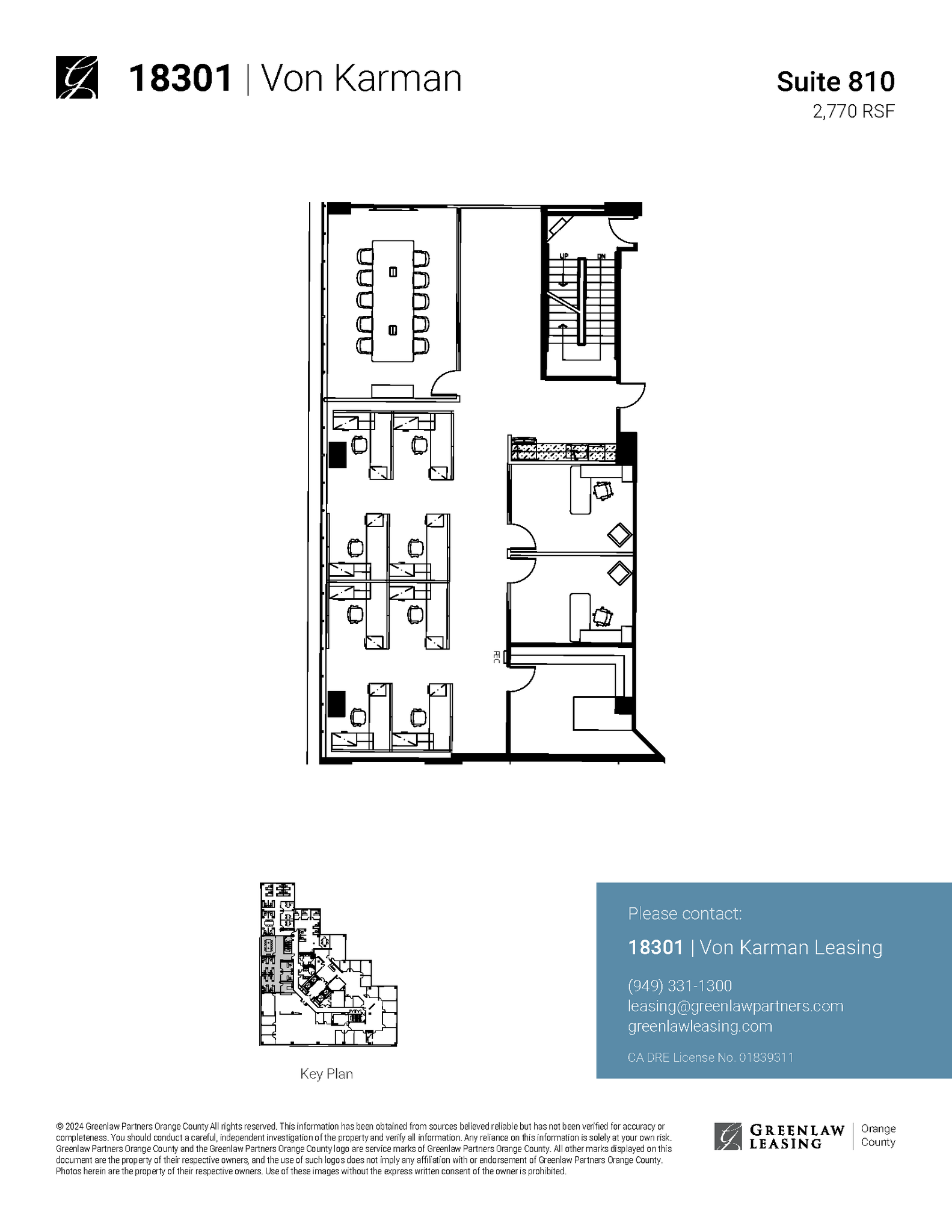 18301 Von Karman Ave, Irvine, CA for lease Floor Plan- Image 1 of 2