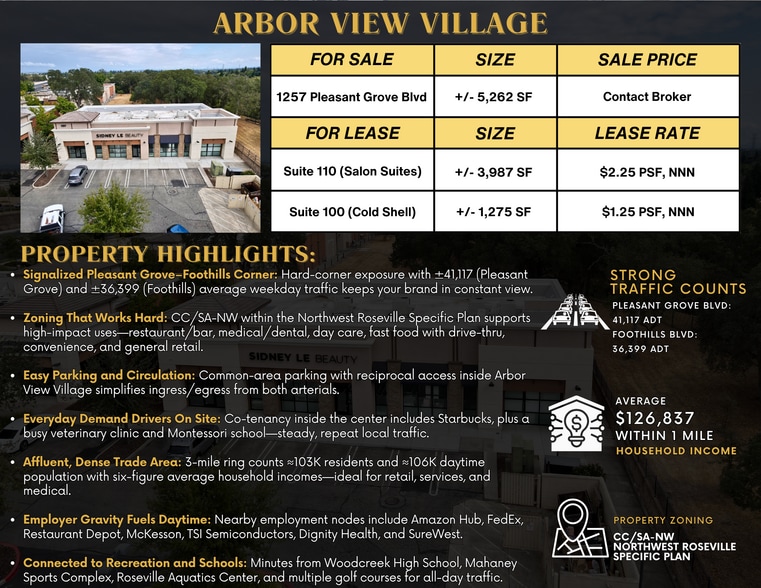 1257 Pleasant Grove, Roseville, CA for lease - Building Photo - Image 2 of 12