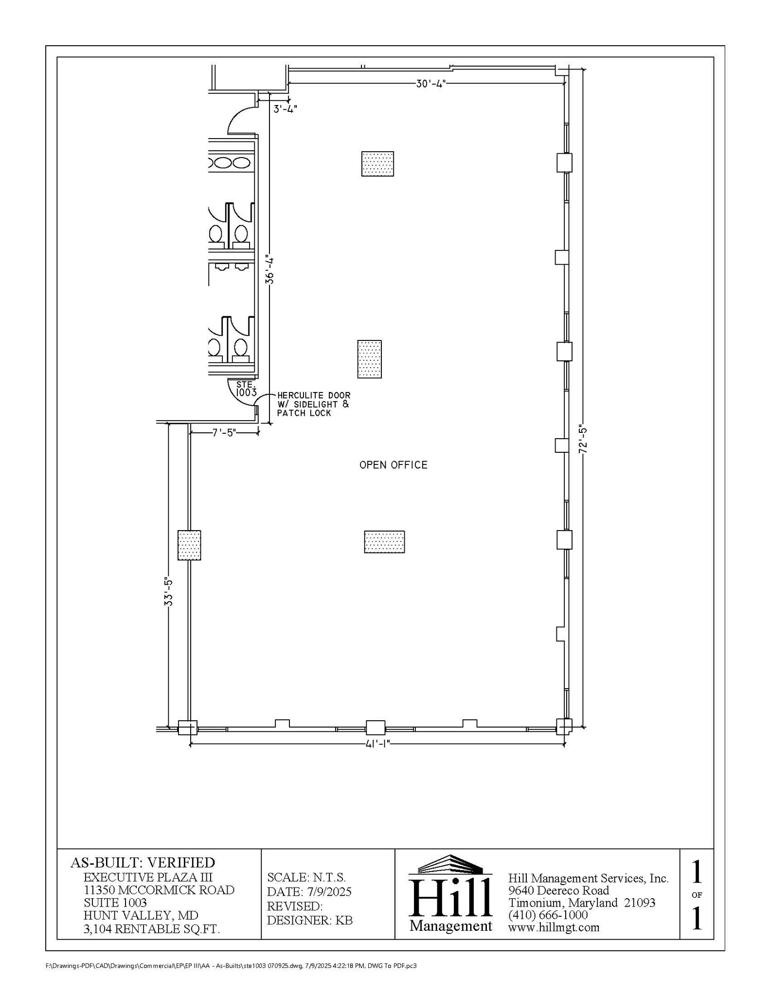 11350 McCormick Rd, Hunt Valley, MD for lease Floor Plan- Image 1 of 1