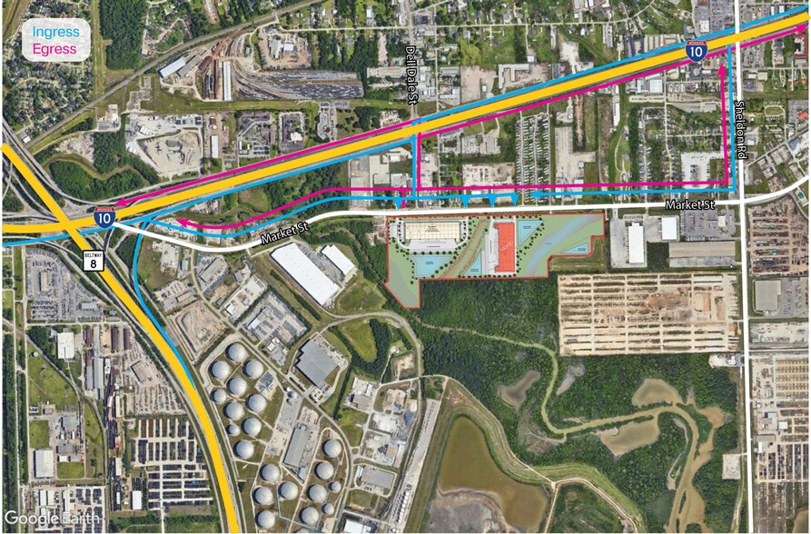 15420 Market St, Channelview, TX for lease - Aerial - Image 3 of 3