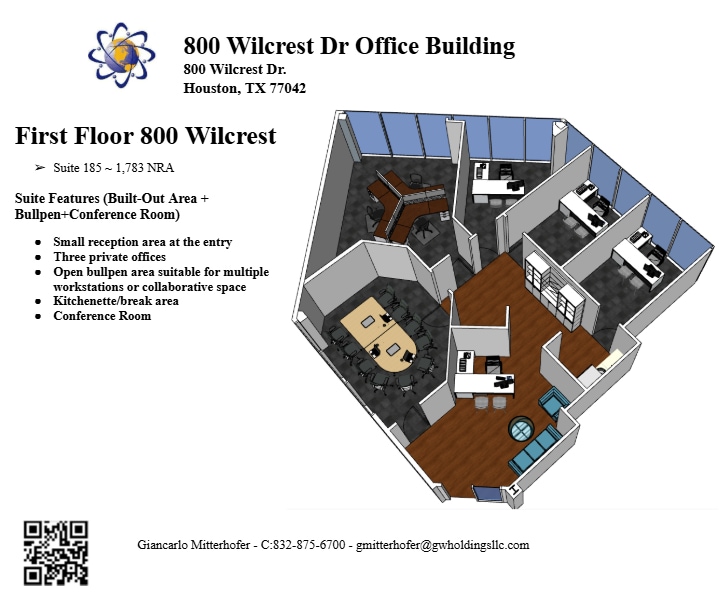 800 Wilcrest Dr, Houston, TX for lease Floor Plan- Image 1 of 1