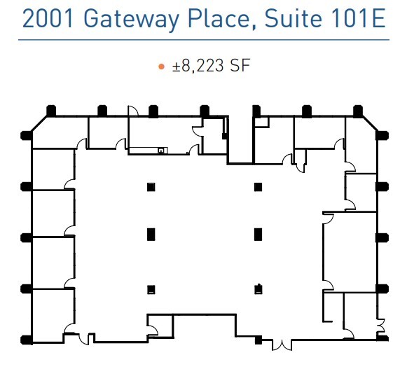 2001 Gateway Pl, San Jose, CA for lease Floor Plan- Image 1 of 1