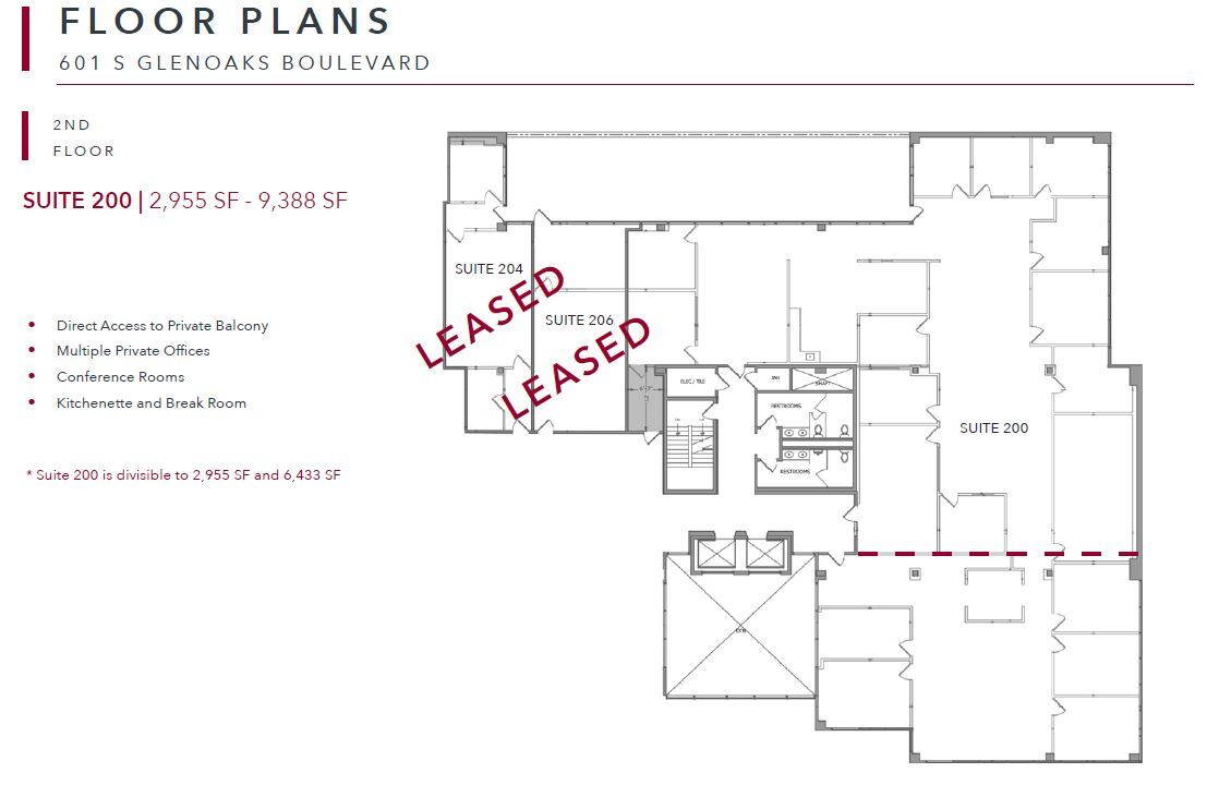 601 S Glenoaks Blvd, Burbank, CA for lease Floor Plan- Image 1 of 5