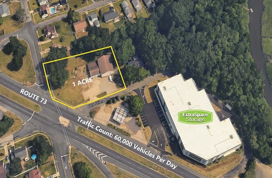 605 Stiles Ave, Maple Shade Township, NJ for sale - Aerial - Image 1 of 8