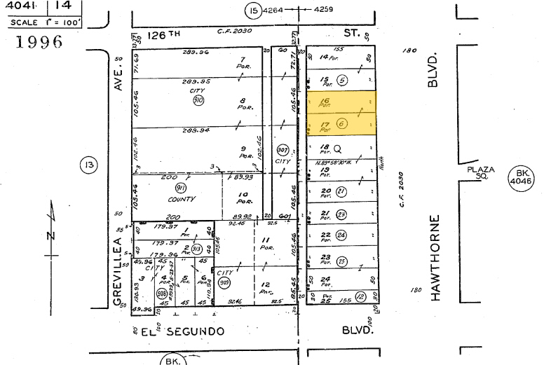 12623-12631 Hawthorne Blvd, Hawthorne, CA for lease - Plat Map - Image 2 of 6