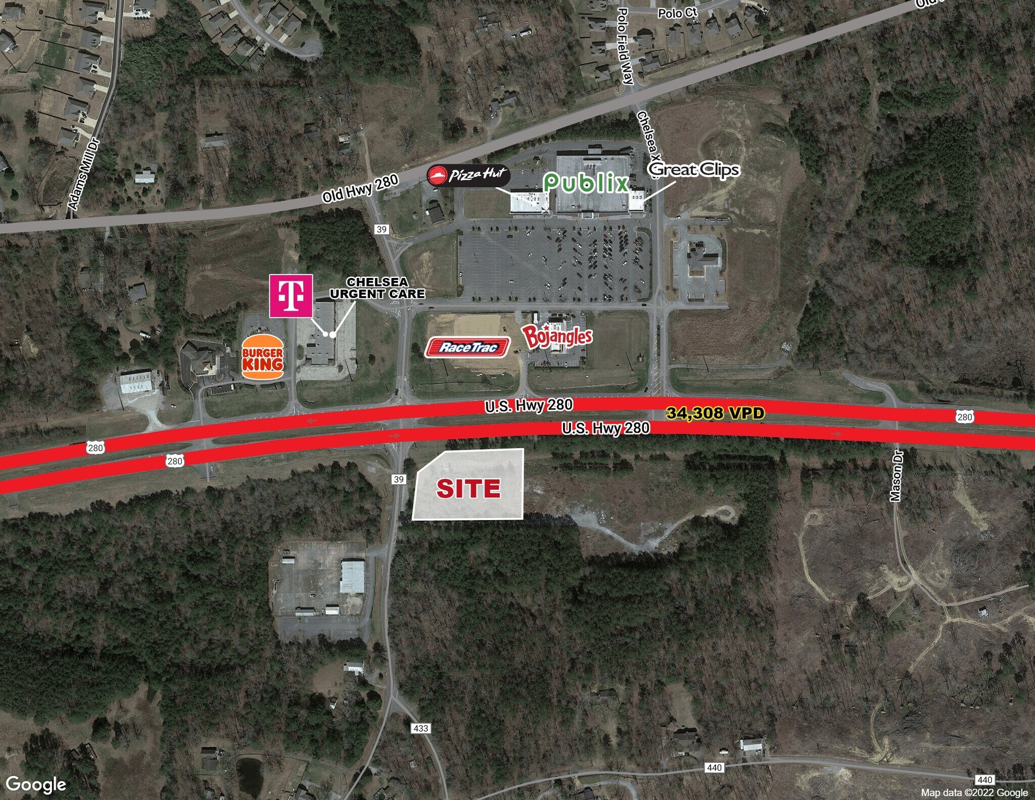 HWY 280 and County Road 39, Chelsea, AL for sale Building Photo- Image 1 of 1