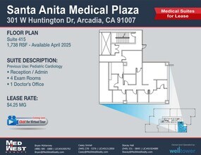 301 W Huntington Dr, Arcadia, CA for lease Floor Plan- Image 1 of 1