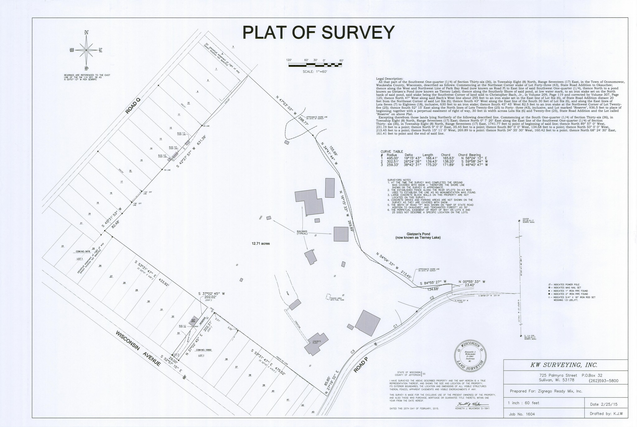 N50W34548 Road P, Okauchee, WI for sale Plat Map- Image 1 of 1