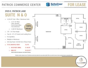 2875 E Patrick Ln, Las Vegas, NV for lease Floor Plan- Image 2 of 3