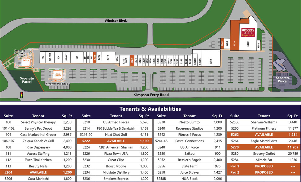 5210-5260 Simpson Ferry Rd, Mechanicsburg, PA for lease - Site Plan - Image 2 of 12