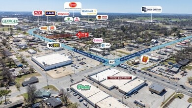 1214 S Thompson St, Springdale, AR - AERIAL  map view