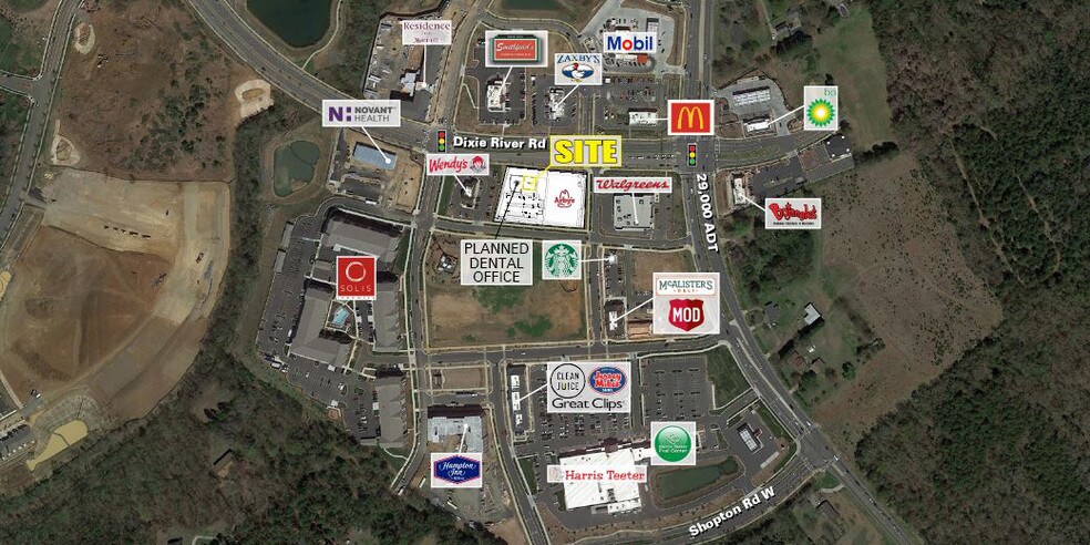 Dixie River Rd, Charlotte, NC for lease - CharlotteNC_Berewick Town Center_ Site Overlay - Image 1 of 4