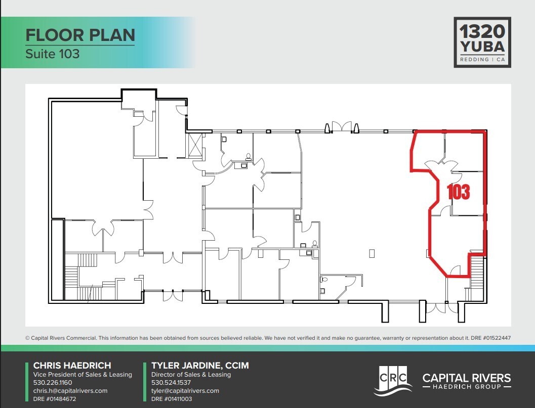 1320 Yuba St, Redding, CA for lease Floor Plan- Image 1 of 1