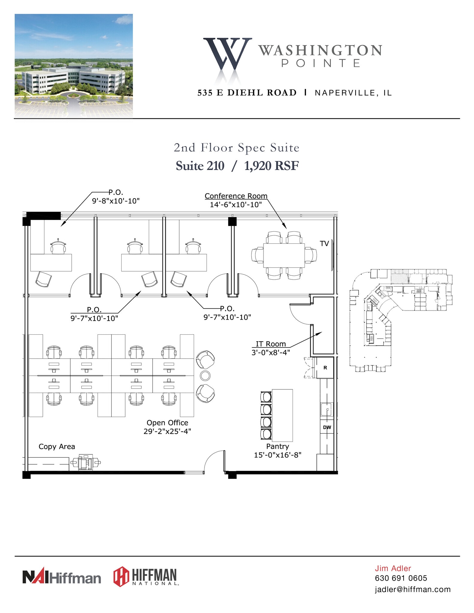 535 E Diehl Rd, Naperville, IL for lease Floor Plan- Image 1 of 1