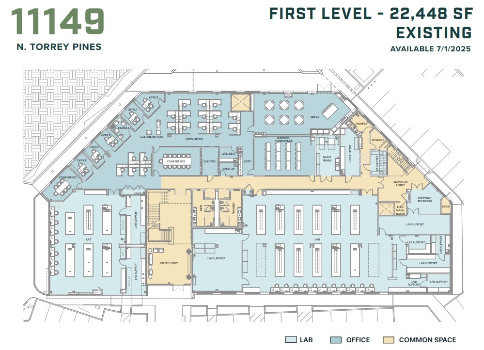 11149 N Torrey Pines Rd, La Jolla, CA for lease Floor Plan- Image 1 of 3