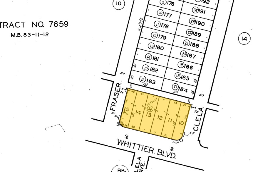 5039-5059 Whittier Blvd, Los Angeles, CA for lease - Plat Map - Image 2 of 14