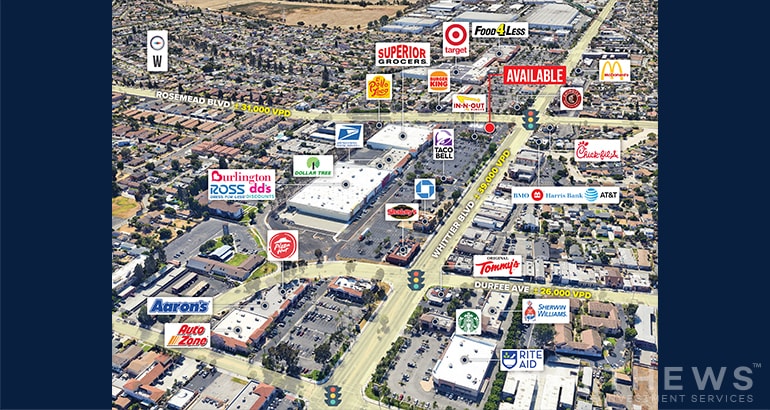 5006-5012 Rosemead Blvd, Pico Rivera, CA for lease - Aerial - Image 2 of 5