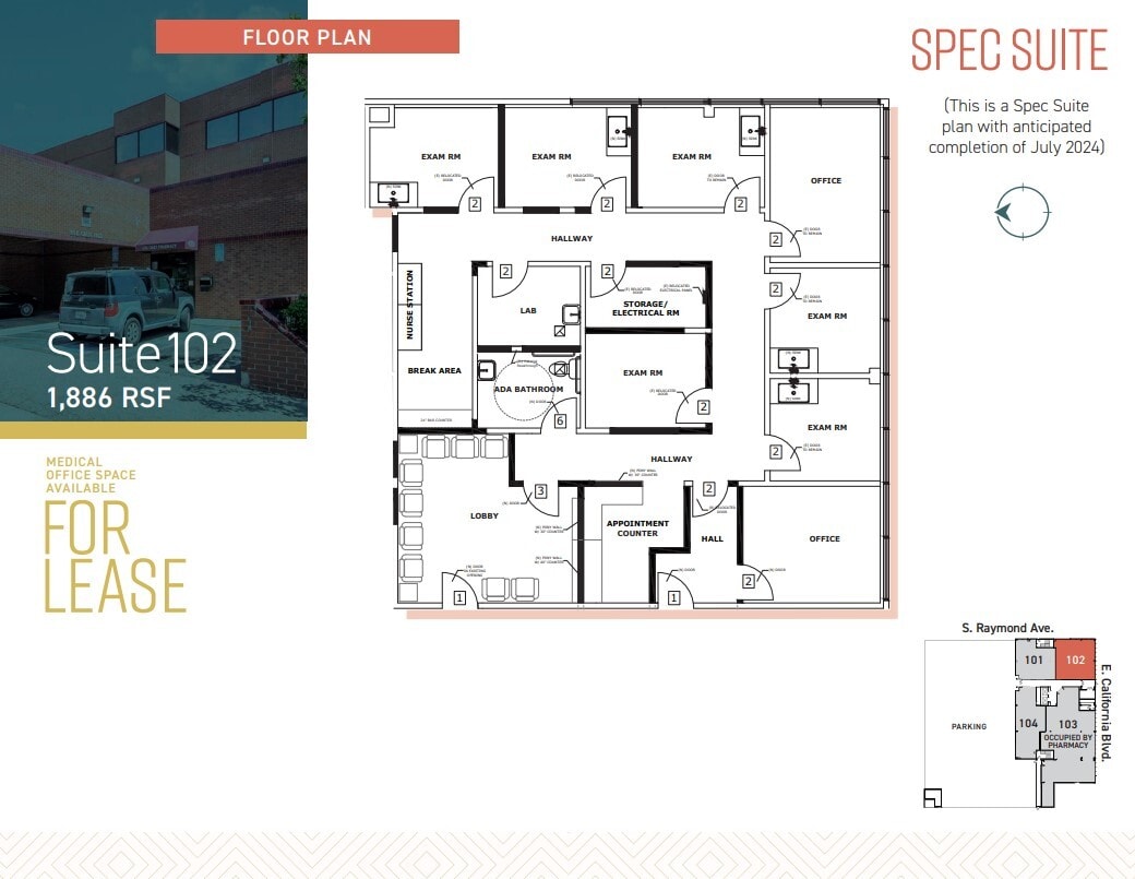 55 E California Blvd, Pasadena, CA for lease Floor Plan- Image 1 of 1