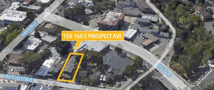 154 E Prospect Ave, Danville, CA - AERIAL map view