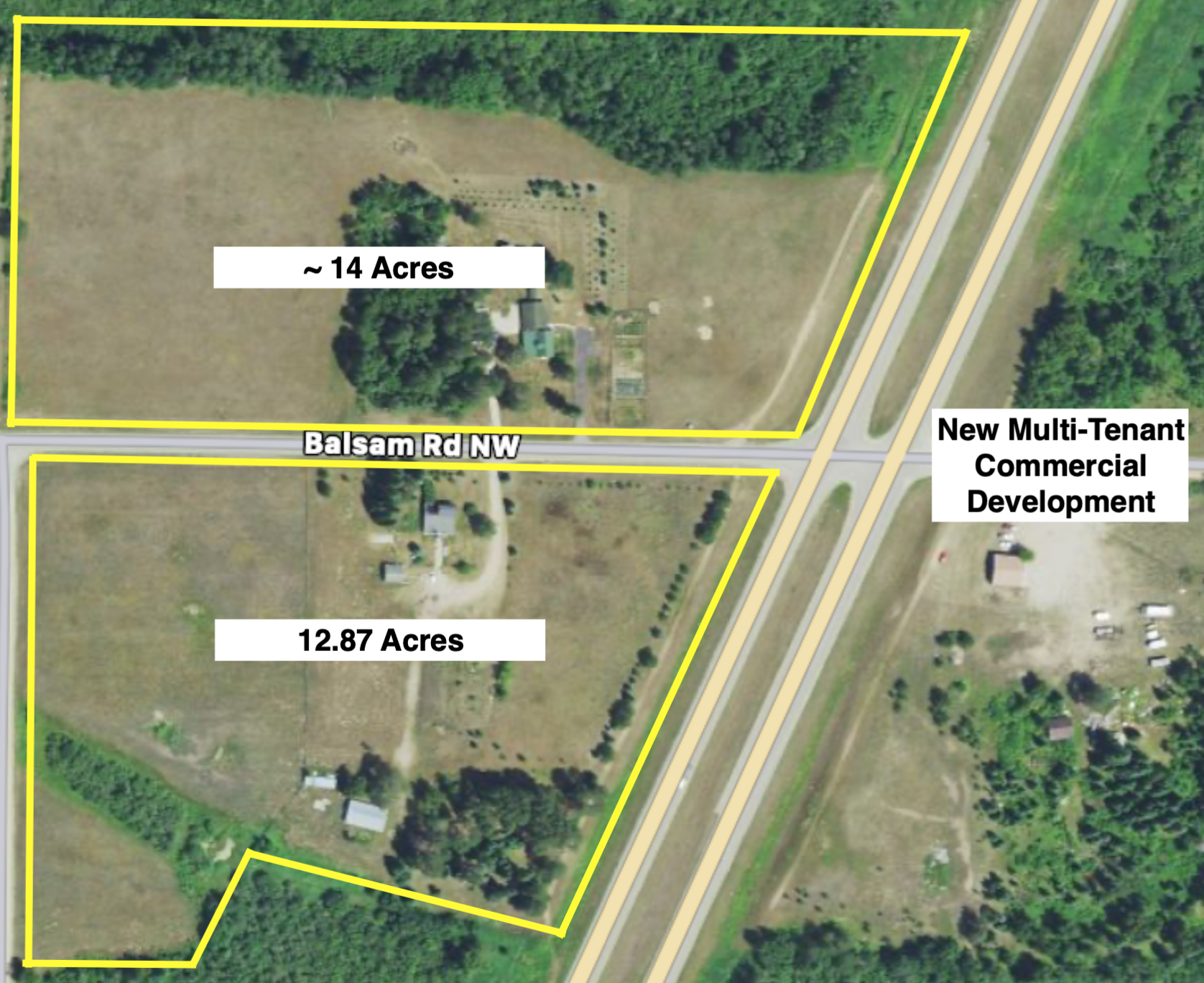 Highway 71, Bemidji, MN for sale Aerial- Image 1 of 2