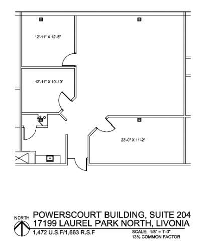 17199 N Laurel Park Dr, Livonia, MI for lease Floor Plan- Image 1 of 1