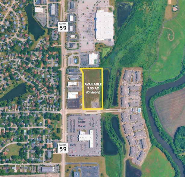 SEC RT 59 & Joseph St, Plainfield, IL for sale - Aerial - Image 2 of 4