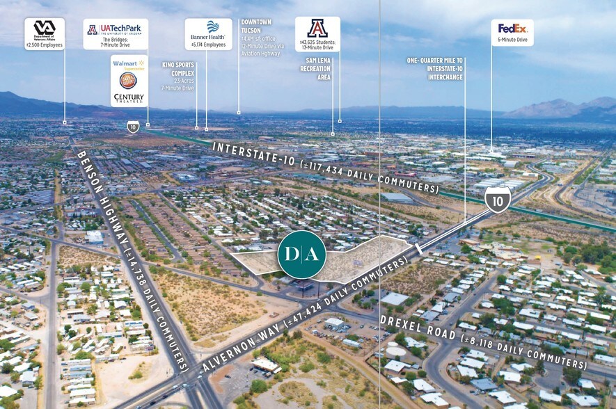 5600 S Alvernon Way, Tucson, AZ for sale - Aerial - Image 1 of 1