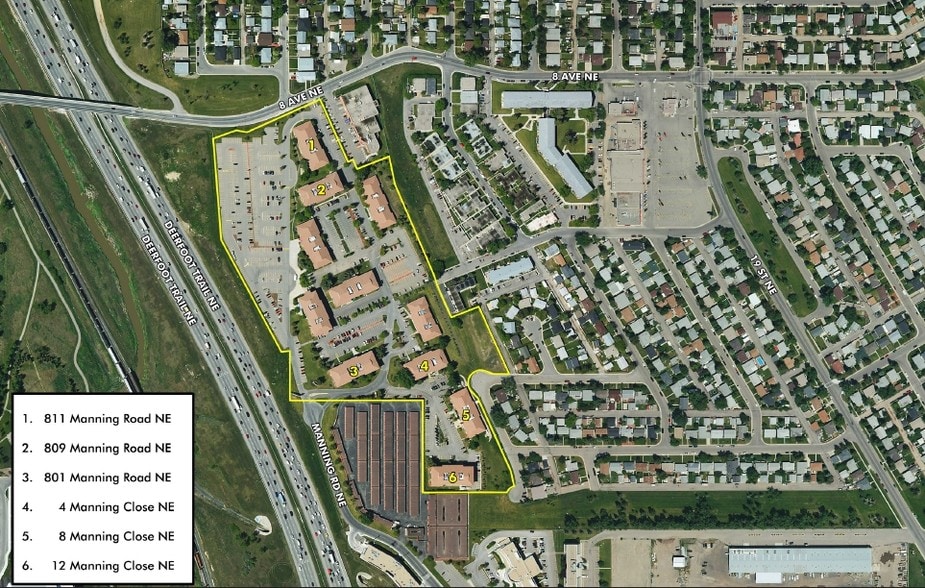 809 Manning Rd NE, Calgary, AB for lease - Aerial - Image 2 of 5