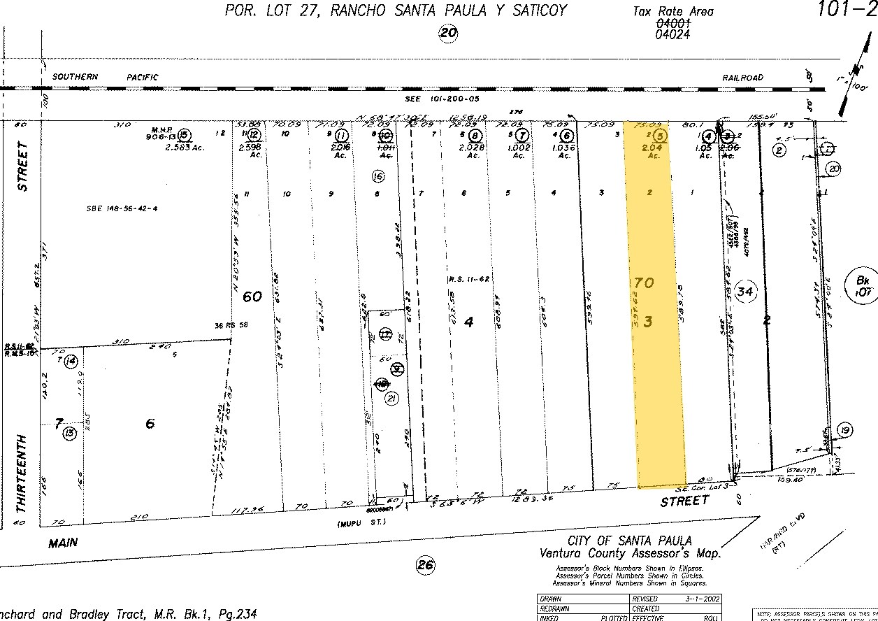 1445 E Main St, Santa Paula, CA for sale Plat Map- Image 1 of 1