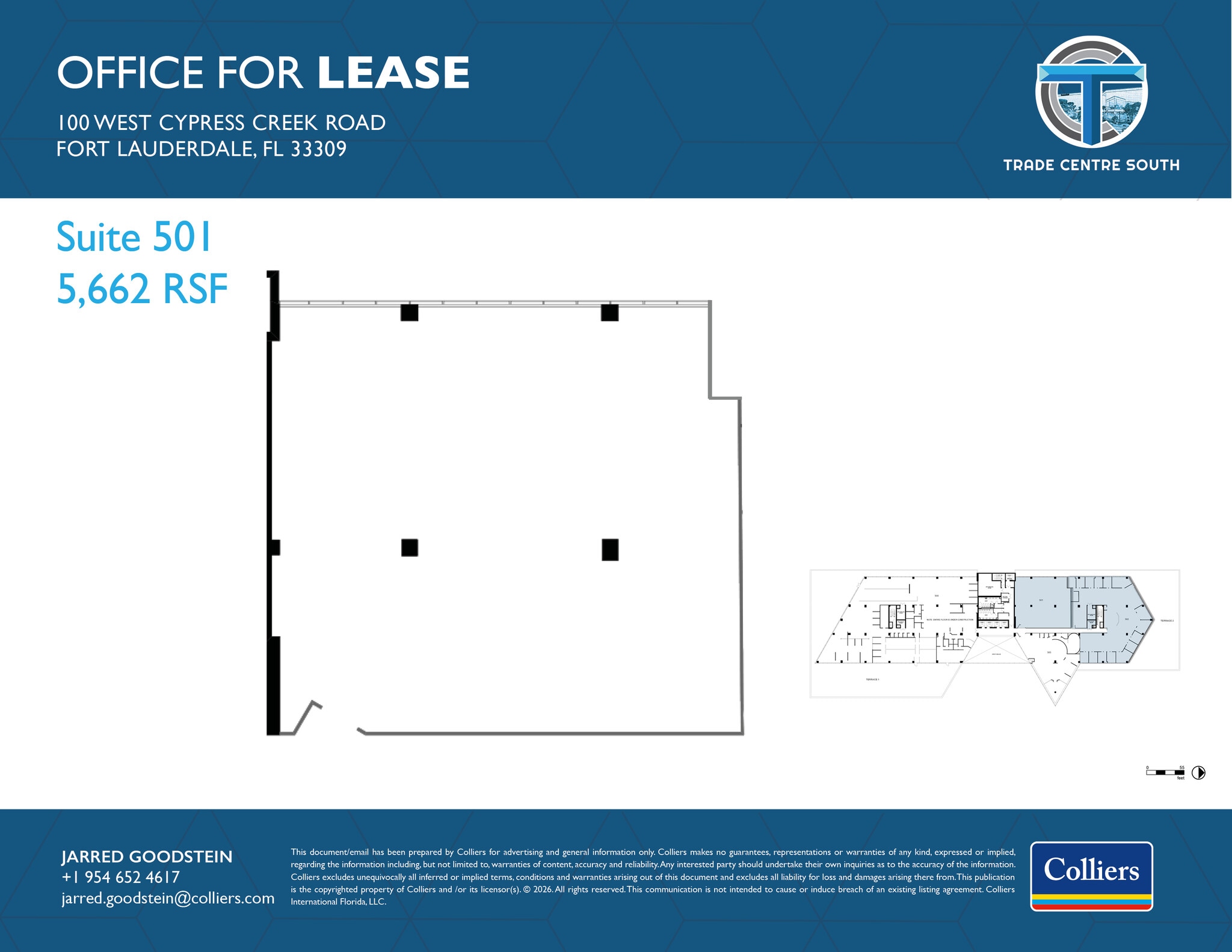 100 W Cypress Creek Rd, Fort Lauderdale, FL for lease Floor Plan- Image 1 of 2
