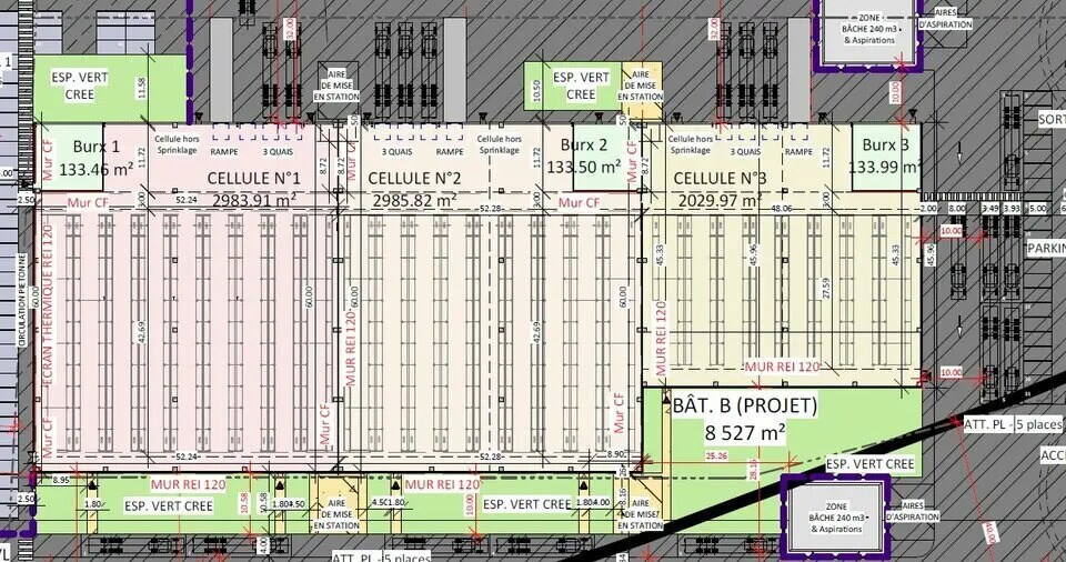 Office in Mondeville for lease - Site Plan - Image 2 of 3