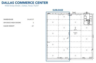 4900-4930 Sharp St, Dallas, TX for lease Floor Plan- Image 1 of 1