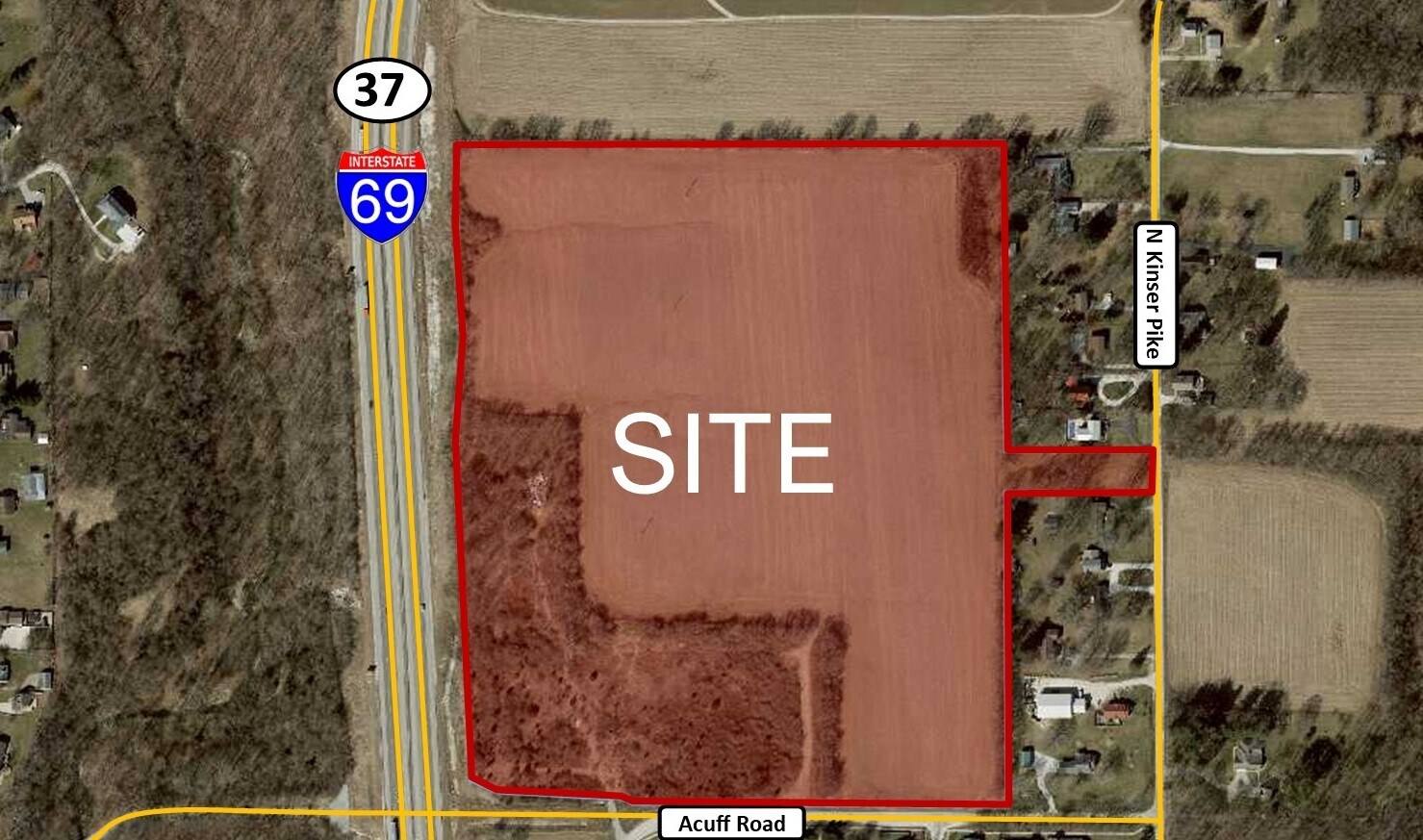 I-69 & Acuff Rd, Bloomington, IN for sale Aerial- Image 1 of 1