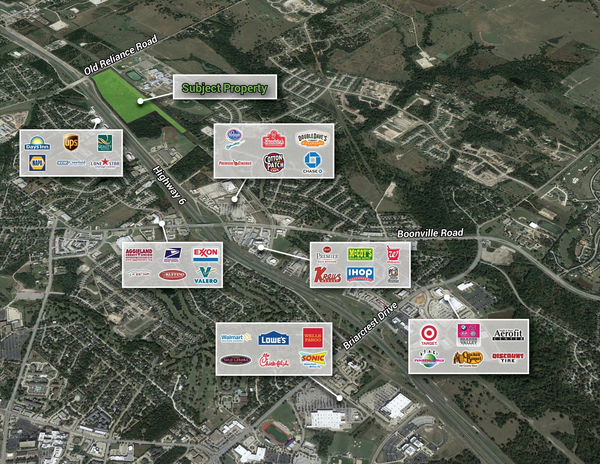 SH 6 & Old Reliance Rd, Bryan, TX for sale Aerial- Image 1 of 4