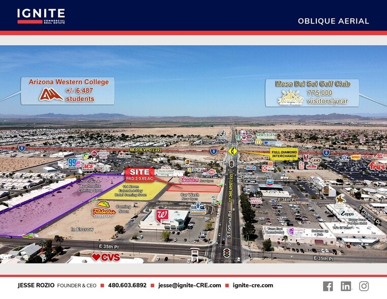 00 Fortuna Rd, Yuma, AZ for lease - Aerial - Image 1 of 4