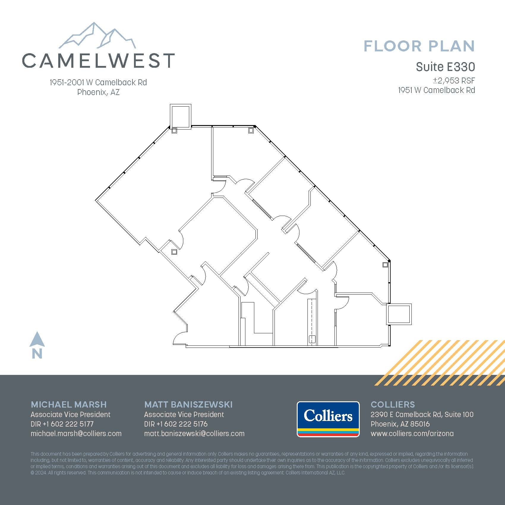 2001 W Camelback Rd, Phoenix, AZ for lease Floor Plan- Image 1 of 2