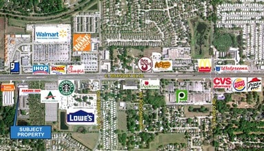 1035 E Brandon Blvd, Brandon, FL - AERIAL  map view