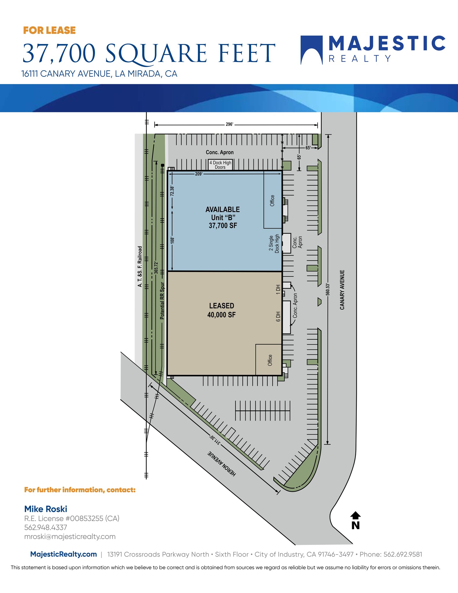 16111-16121 Canary Ave, La Mirada, CA for lease Site Plan- Image 1 of 1