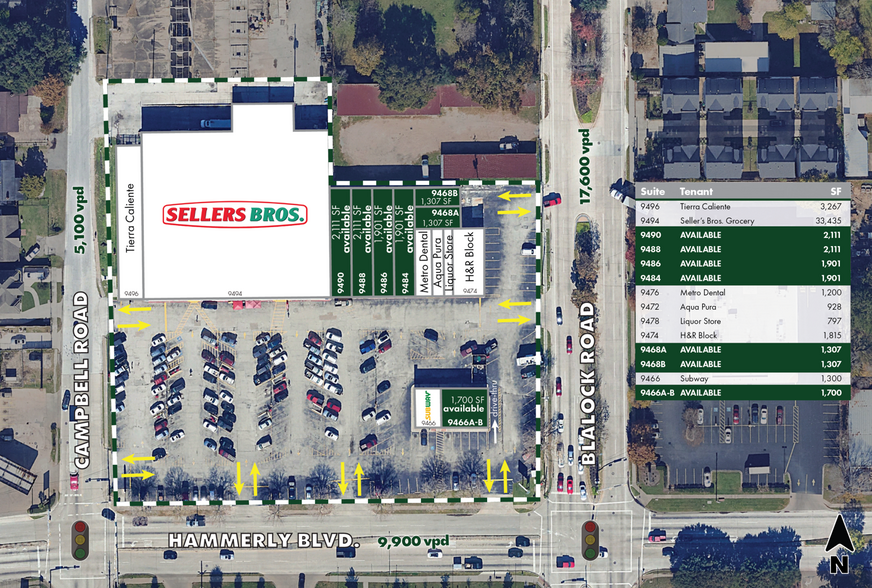 9474-9496 Hammerly Blvd, Houston, TX for lease - Site Plan - Image 2 of 14