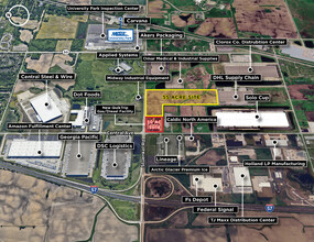 SEC of Stunkel Rd. and Central Ave., University Park, IL - aerial  map view