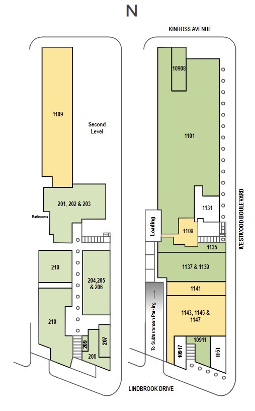 1101-1149 Westwood Blvd, Los Angeles, CA for lease Site Plan- Image 1 of 1