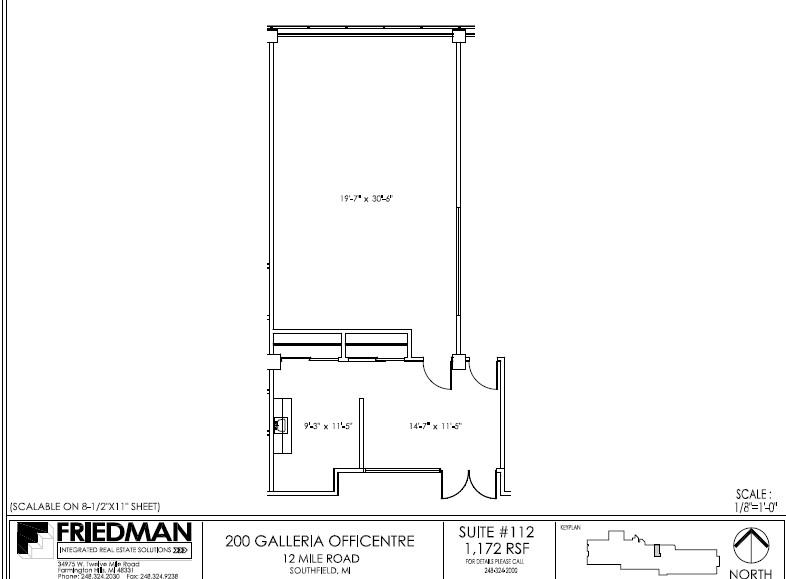 200 Galleria Officentre, Southfield, MI for sale Floor Plan- Image 1 of 2