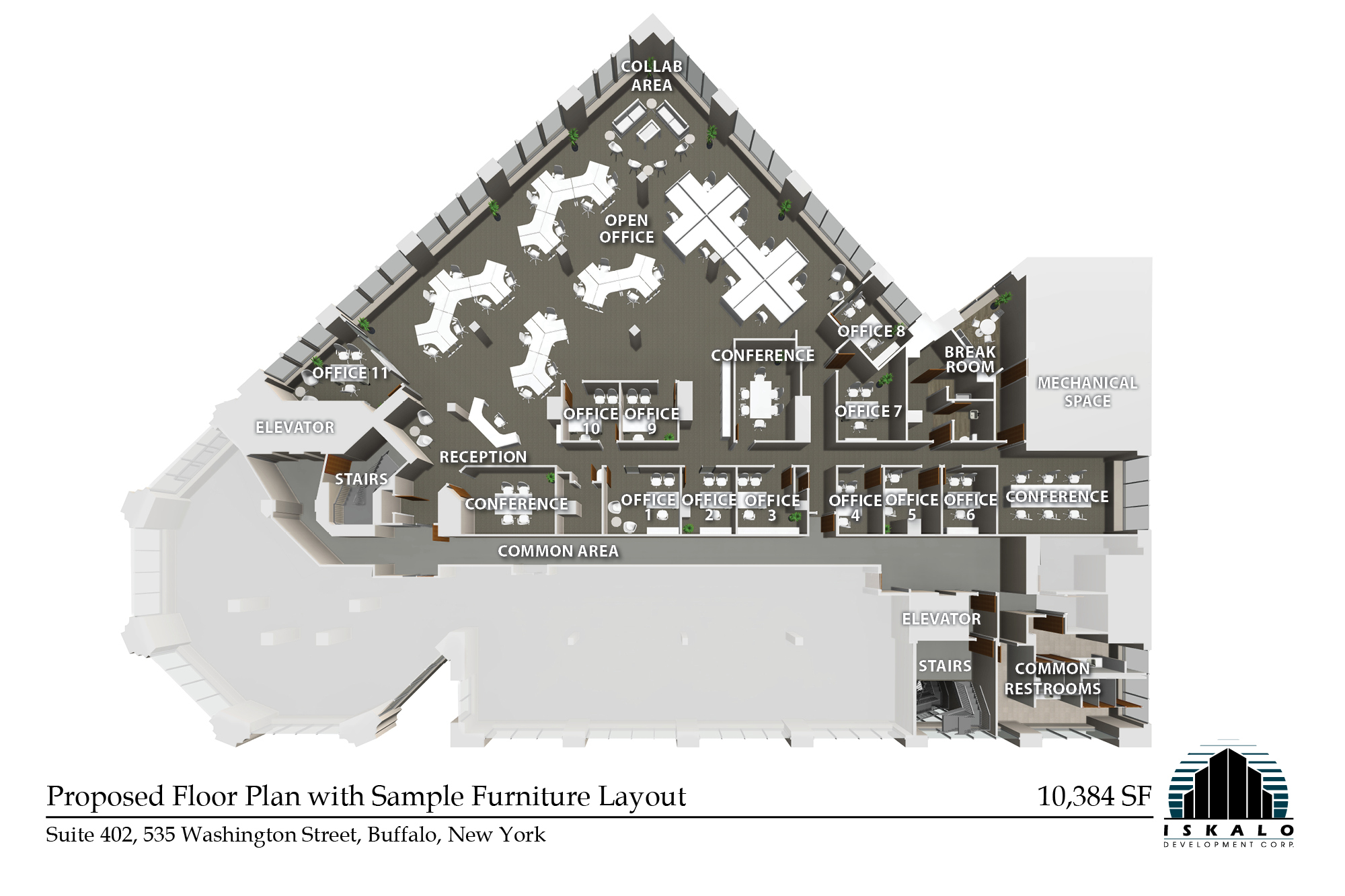 535 Washington St, Buffalo, NY for lease Floor Plan- Image 1 of 1