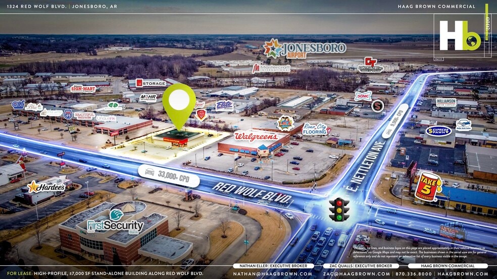 1324 Stadium Blvd, Jonesboro, AR for lease - Aerial - Image 2 of 6