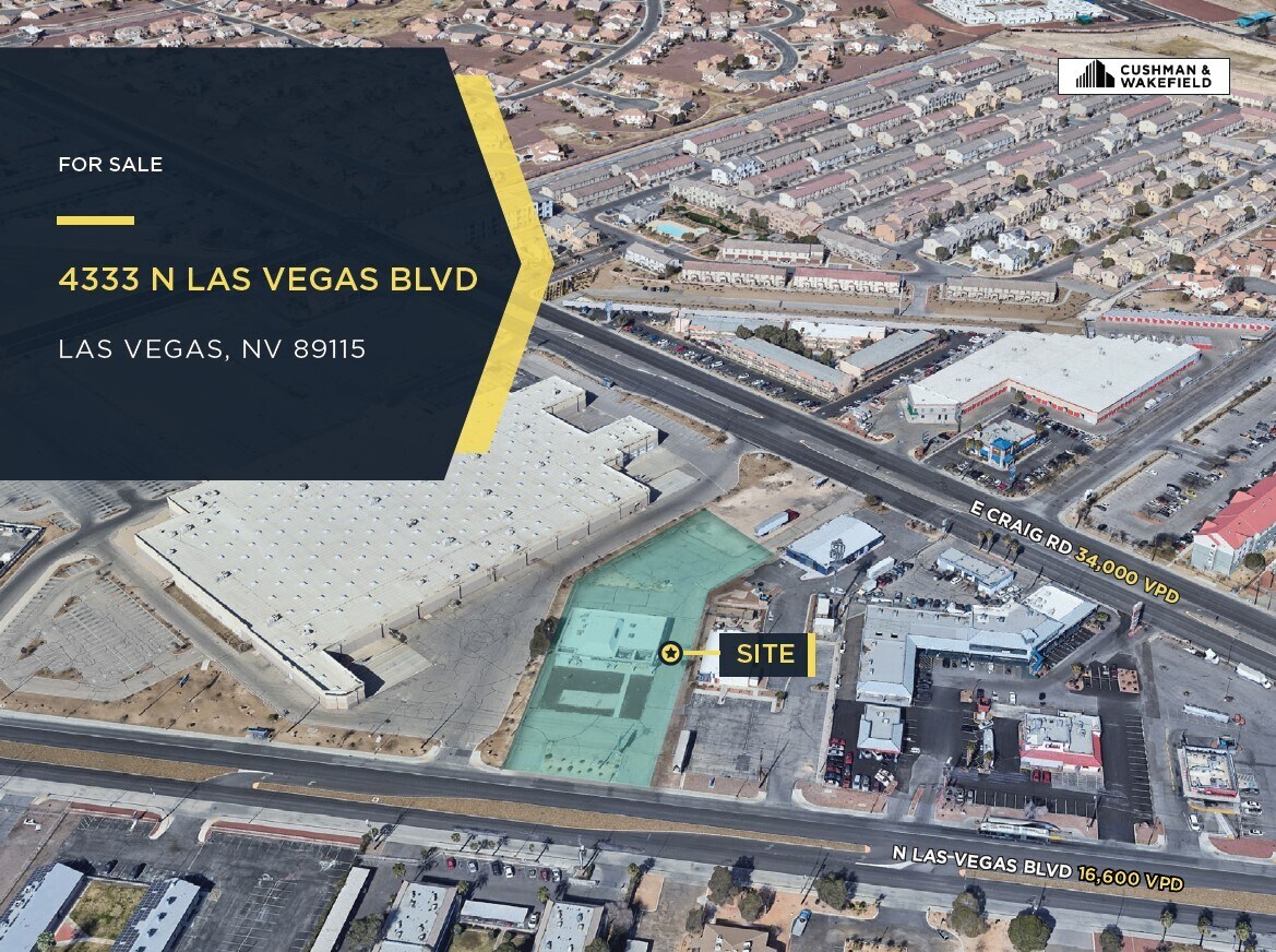 4333 Las Vegas Blvd N, Las Vegas, NV for sale Aerial- Image 1 of 1