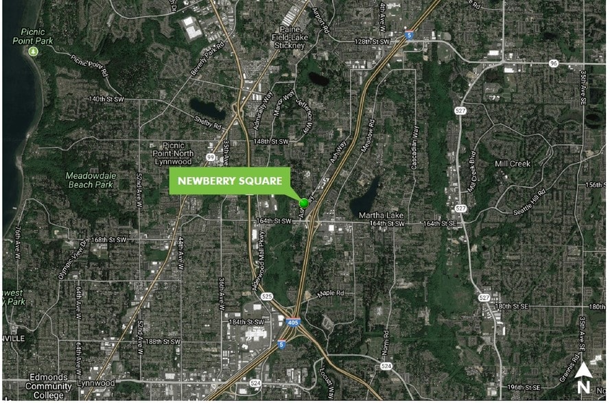 16108 Ash Way, Lynnwood, WA for lease - Aerial - Image 2 of 2